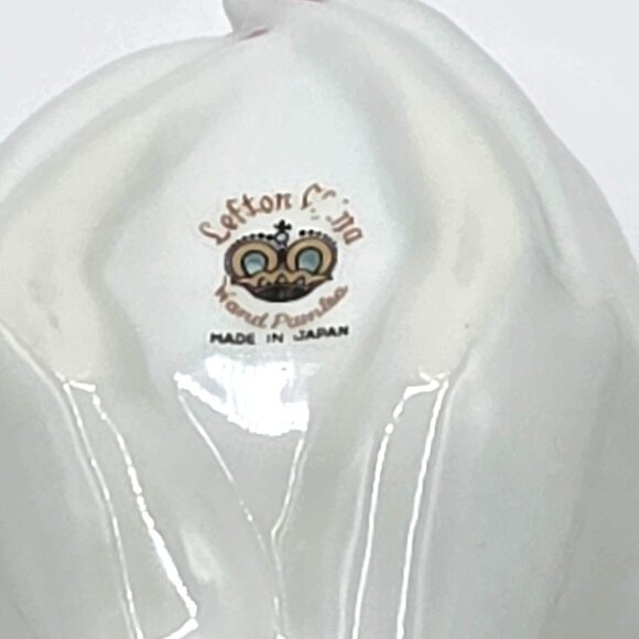 Vintage Lefton China Porcelain Ladies Hands Pink Roses Hand Painted Dish 1950's - Picture 8 of 10